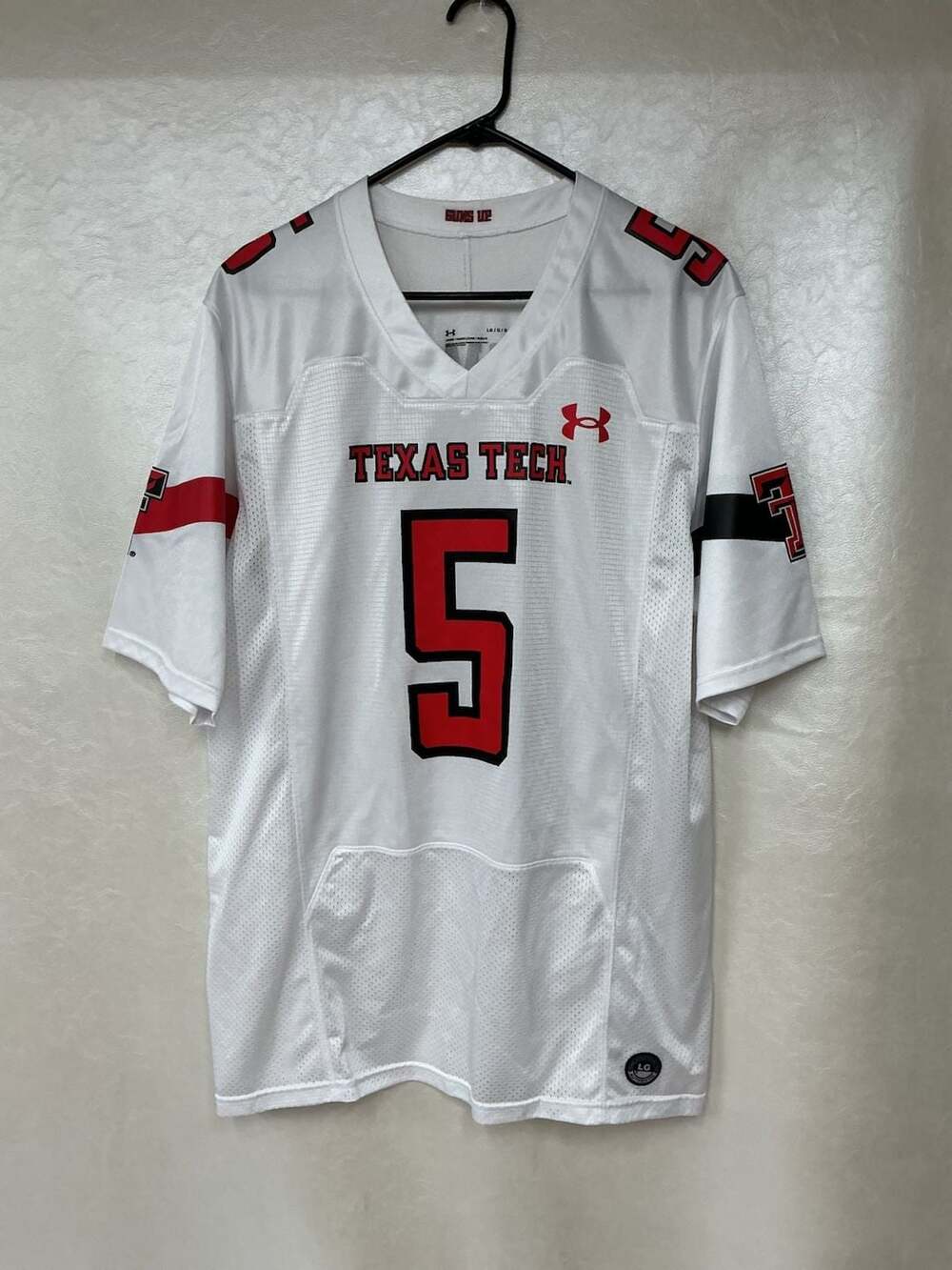 Under Armour Texas Tech Red Raiders Patrick Mahomes II #5 White Football Jersey
